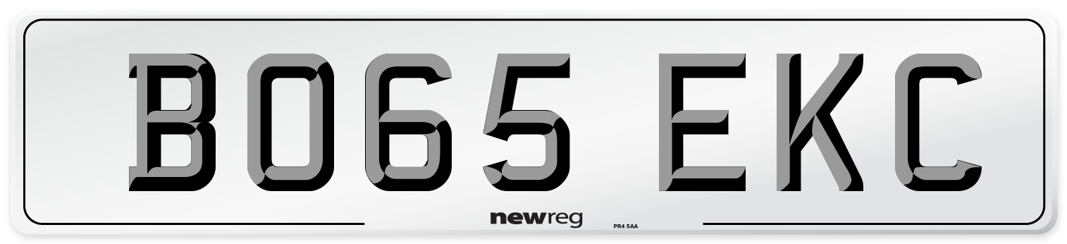 BO65 EKC Number Plate from New Reg